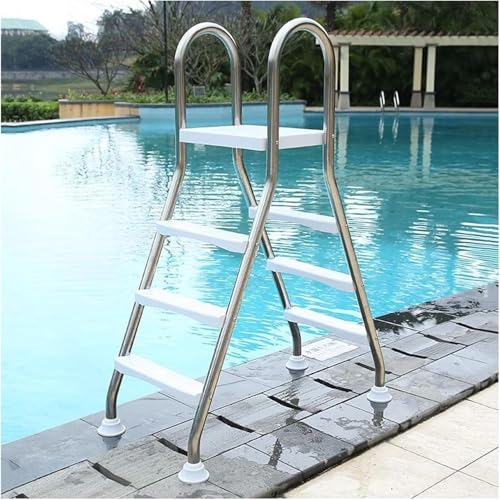 Schwimmbadleiter, Poolleiter über Dem Boden Pool Mit Abnehmbaren Stufen, 2-4 Stufen EIN- Und Ausstiegssystem, Tragfähigkeit 660 Lb, Silver, 3 Steps von Generic