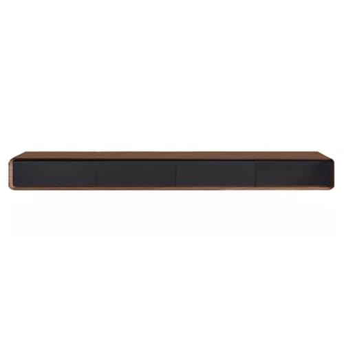 Schwimmend Aufgestellter TV-Schrank Schwebender TV-Schrank Mit Schubladen Mit Gewindelöchern Wandmontiertes Unterhaltungszentrum TV-Media-Konsole Für Wohnzimmer(Brown-A,200 * 24 * 18cm) von Generic