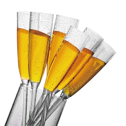 Schwimmende Champagnerflöten - Pool mit Weinflöten aus Acryl, schwimmende Champagnerflöten, schwimmende Champagnerflöten | Packung mit 6 schwimmenden Champagnergläsern, Gläser Schwimmende Champagnerflöten - Pool mit Weinflöten aus Acryl, schwimmende Champagnerflöten, schwimmende Champagnerflöten | Packung mit 6 schwimmenden Champagnergläsern, Gläser von Generic