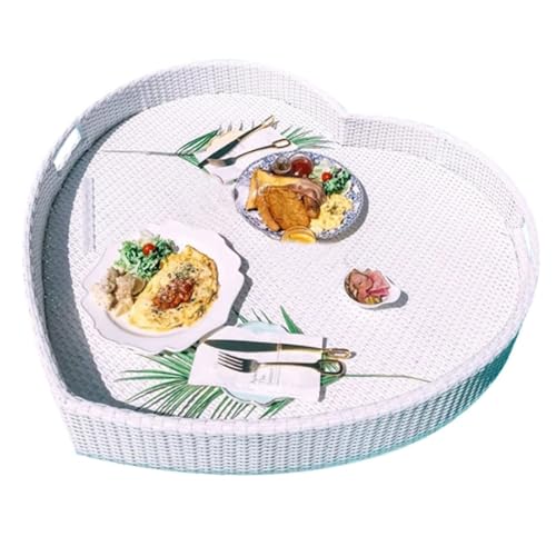 Schwimmender Tabletttisch für den Swimmingpool – Multifunktions-Wasseroberflächenscheibe für Partys im Freien – Schwimmendes Frühstückstablett und Speiseteller(White) von Generic