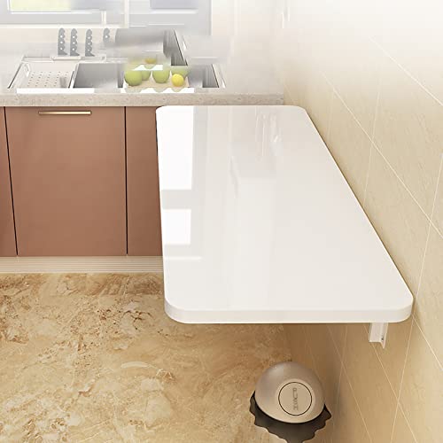 Schwimmender Wand-Klapptisch mit Tropfblatttisch platzsparender Waschtisch und kompakter faltbarer Computertisch für kleine Räume 60 x 40 cm weiß Schwimmender Wand-Klapptisch mit Tropfblatttisch platzsparender Waschtisch und kompakter faltbarer Computertisch für kleine Räume 60 x 40 cm weiß von Generic