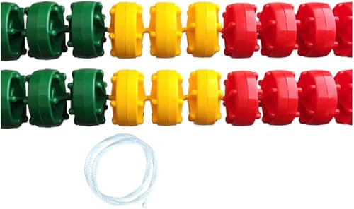 Schwimmender Wellenstopper, spiralförmig, sechseckig, professionelle Trennlinie, schwimmende Linien für Poolsicherheit und Fahrbah von Generic