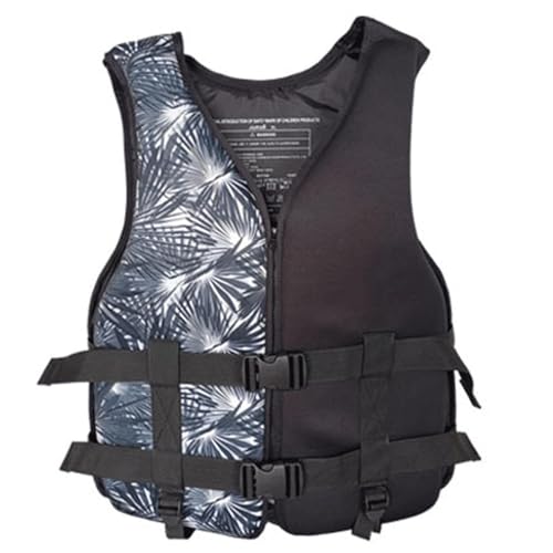 Schwimmweste for Erwachsene, verstellbare Wassersport-PFD, Kajak-Angelweste, Schwimmsicherheitsausrüstung, Neopren-Schwimmhilfe(Schwarz,M) von Generic