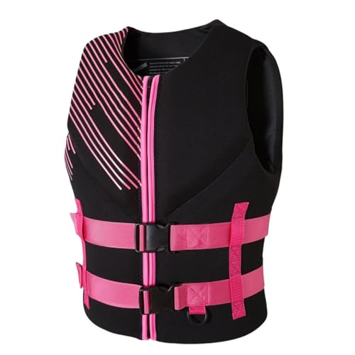 Schwimmweste for Erwachsene mit verstellbaren Trägern, Schwimmweste, leichte Neopren-Sicherheitsausrüstung for Kajak, SUP, Bootfahren(Pink,M) von Generic