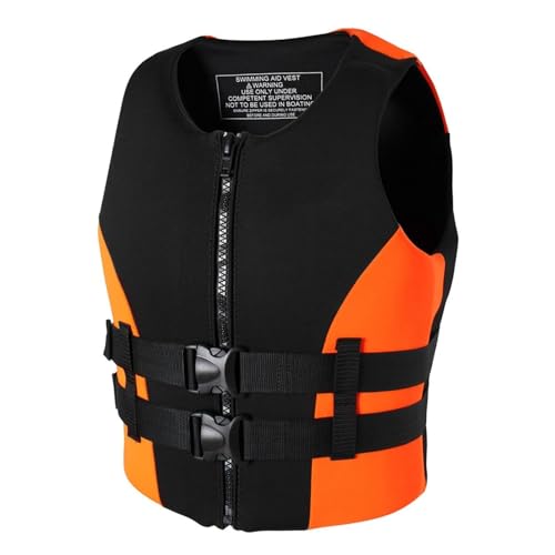 Schwimmweste for Wassersport, Schwimmweste mit high Auftrieb, Sicherheitsausrüstung for Jugendliche und Erwachsene, Schwimmhilfe for Kajakfahren, Bootfahren, Surfen(Orange,M) von Generic
