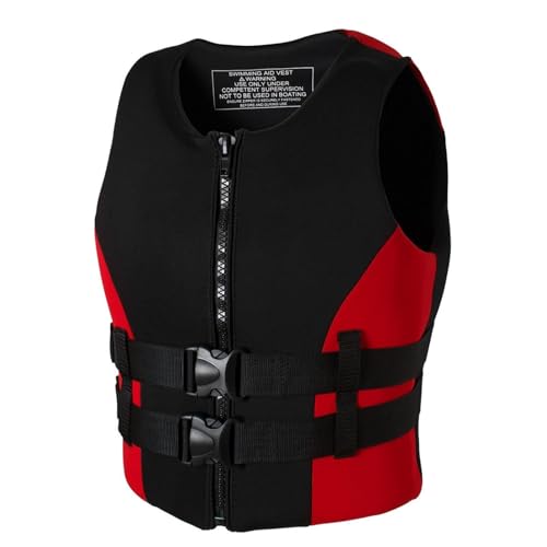 Schwimmweste for Wassersport, Schwimmweste mit high Auftrieb, Sicherheitsausrüstung for Jugendliche und Erwachsene, Schwimmhilfe for Kajakfahren, Bootfahren, Surfen(Red,XXL) von Generic