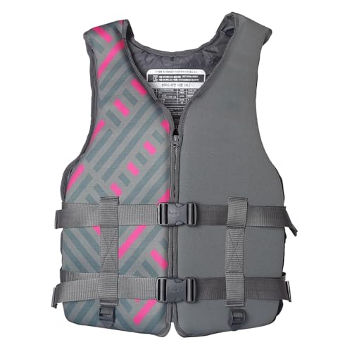 Schwimmweste mit high Auftrieb, verstellbare Schwimmweste for Erwachsene, leichte Schwimmhilfe, Wassersport-Sicherheitsjacke for Pool, See, Bootfahren(GRAU,S) von Generic