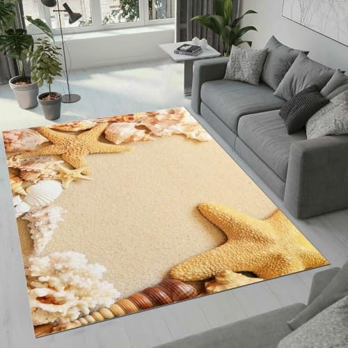 Seesternschale Teppich Kinderteppich Wohnzimmerteppich Schlafzimmerteppich 3D-Gedruckter Superweicher Flanellteppich 140 X 200 cm - Leicht Zu Reinigendes, Weiches Polyester -47134384148 Seesternschale Teppich Kinderteppich Wohnzimmerteppich Schlafzimmerteppich 3D-Gedruckter Superweicher Flanellteppich 140 X 200 cm - Leicht Zu Reinigendes, Weiches Polyester -47134384148 von Generic