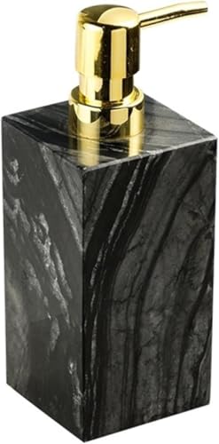 Seifenspender Marmor Nachfüllbare Seifenspender Mit Pumpe Marmor Square Flüssigseife, Lotion Oder Händedesinfektionsmittelspender Für Küche Oder Bad, Gold Pump Head von Generic