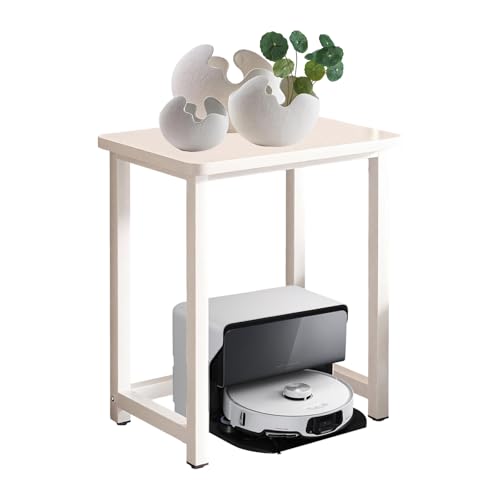 Seitentisch zur Verbesserung der Inneneinrichtung 75 cm groß für Drucker, Fischtank, Roboter -Vakuum, stilvoll und robust weiß 80x50cm(31.5x19.7in) von Generic