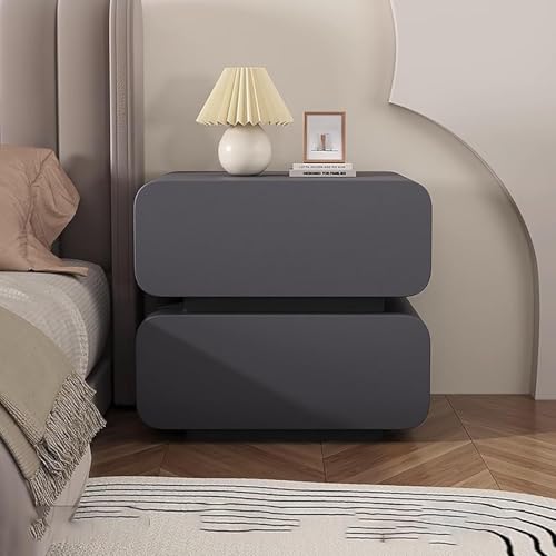 Seitliches Schlafzimmer Mit Kommode, Beistelltisch Aus Der Mitte des Jahrhunderts Mit Stauraum Für Schlafzimmer, Wohnzimmer Und Flur Mit 2 Schubladen, Style3, 40x40x50cm von Generic