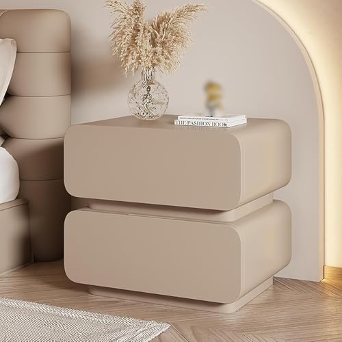 Seitliches Schlafzimmer Mit Kommode, Beistelltisch Aus Der Mitte des Jahrhunderts Mit Stauraum Für Schlafzimmer, Wohnzimmer Und Flur Mit 2 Schubladen, Style4, 40x40x50cm von Generic