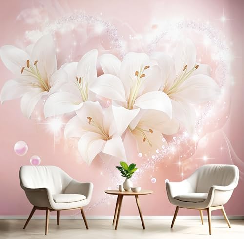 Selbstklebende Tapete Lilie – Abnehmbare Wandtapete Für Wohnzimmer Schlafzimmer, Dauerhaft, Romantische Blumen Wanddeko 350×256Cm Seidentapete - Rosa Selbstklebende Tapete Lilie – Abnehmbare Wandtapete Für Wohnzimmer Schlafzimmer, Dauerhaft, Romantische Blumen Wanddeko 350×256Cm Seidentapete - Rosa von Generic