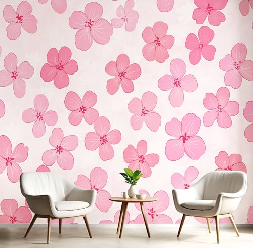 Selbstklebende Tapete Rosa Blumen – Abnehmbare Wandtapete Für Wohnzimmer Schlafzimmer, Dauerhaft, Minimalistischer Stil Wanddeko 350×256Cm Seidentapete - Rosa Selbstklebende Tapete Rosa Blumen – Abnehmbare Wandtapete Für Wohnzimmer Schlafzimmer, Dauerhaft, Minimalistischer Stil Wanddeko 350×256Cm Seidentapete - Rosa von Generic