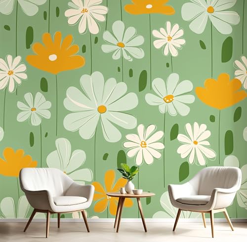Selbstklebende Tapete Süße Blumen – Abnehmbare Wandtapete Für Wohnzimmer Schlafzimmer, Dauerhaft, Kleiner Frischer Stil Wanddeko 396X280Cm Seidentapete - Grün Selbstklebende Tapete Süße Blumen – Abnehmbare Wandtapete Für Wohnzimmer Schlafzimmer, Dauerhaft, Kleiner Frischer Stil Wanddeko 396X280Cm Seidentapete - Grün von Generic