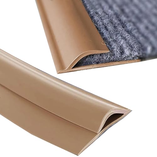 Selbstkleber Teppich -Übergangsstreifen mit Kantenverkleidung, für nahtlose Übergänge vom Teppich zu Fliesen- oder Vinylböden ausgelegt, perfekt für Türen.(Brown,82ft) von Generic