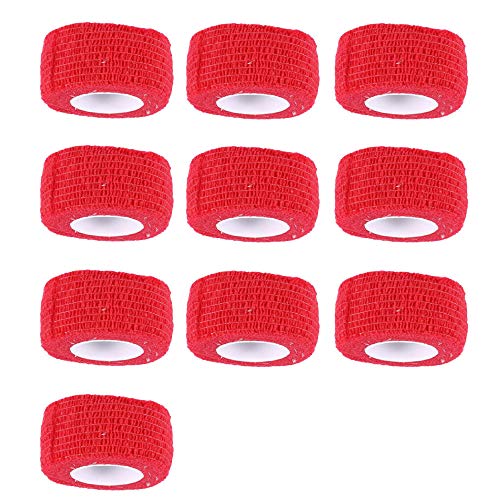 Mintice 10 Stück rot Selbsthaftende Bandagen Fingerpflaster Fingerverband Wundverband selbstklebend wasserfest 4.5mx2.5cm von Mintice