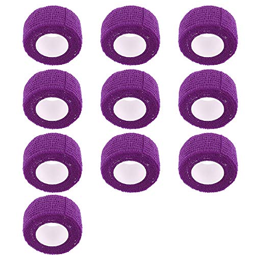 Mintice 10 Stück Lila Selbsthaftende Bandagen Fingerpflaster Fingerverband Wundverband selbstklebend wasserfest 4.5mx2.5cm von Mintice