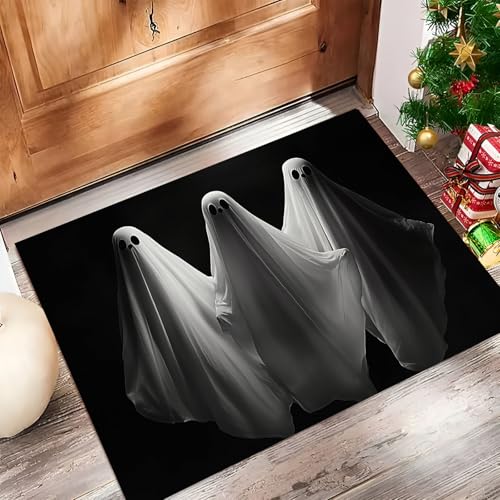 Seltsame Geister Fußmatte Schmutzfangmatte Innen 40 X 60 cm rutschfeste Waschbar Fussmatte, Sauberlaufmatte Teppich Für Eingangsbereich, Haustür, Flur, Porch - Grau Horror-Atmosphäre Seltsame Geister Fußmatte Schmutzfangmatte Innen 40 X 60 cm rutschfeste Waschbar Fussmatte, Sauberlaufmatte Teppich Für Eingangsbereich, Haustür, Flur, Porch - Grau Horror-Atmosphäre von Generic