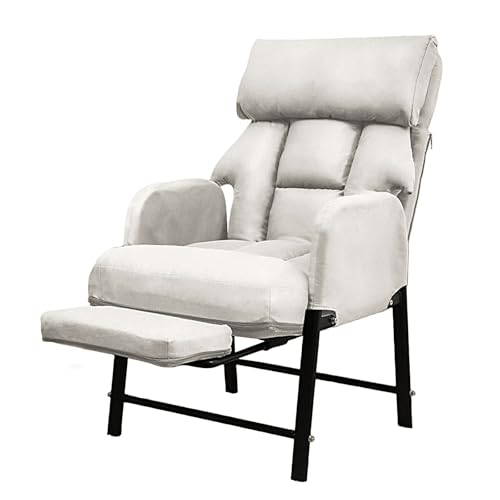 Sessel mit Schlaffunktion Schlafsessel mit Armlehnen Rückenlehne Fußhocker DREI-in-eins Umwandelbares Einzelschlafsofa für Arbeit, Studium, Freizeit, Erholung(Beige) von Generic