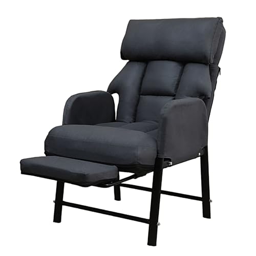 Sessel mit Schlaffunktion Schlafsessel mit Armlehnen Rückenlehne Fußhocker DREI-in-eins Umwandelbares Einzelschlafsofa für Arbeit, Studium, Freizeit, Erholung(Gray) von Generic