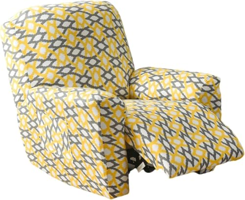 Sesselhusse 4-teilig Für Relaxsessel Stuhlhussen Für Fernsehsessel, Relaxliege, Couch, Sessel Bezug Mit Tasche Waschbarer Möbelschutz Gegen Flecken, Kratzer, Abnutzung(Style 15#) von Generic