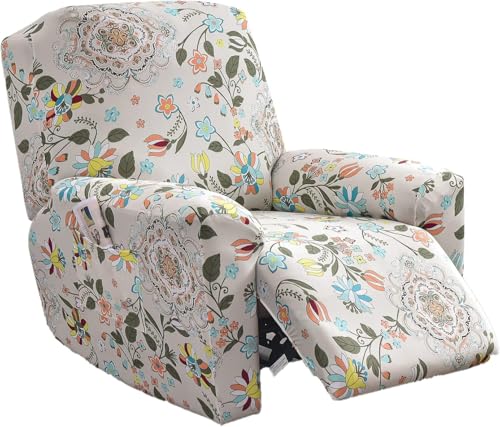 Sesselhusse 4-teilig Für Relaxsessel Stuhlhussen Für Fernsehsessel, Relaxliege, Couch, Sessel Bezug Mit Tasche Waschbarer Möbelschutz Gegen Flecken, Kratzer, Abnutzung(Style 2#) von Generic