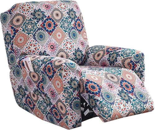 Sesselhusse 4-teilig Für Relaxsessel Stuhlhussen Für Fernsehsessel, Relaxliege, Couch, Sessel Bezug Mit Tasche Waschbarer Möbelschutz Gegen Flecken, Kratzer, Abnutzung(Style 4#) von Generic