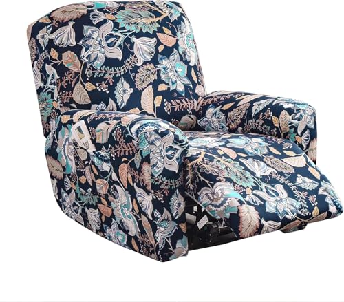 Sesselhusse 4-teilig Für Relaxsessel Stuhlhussen Für Fernsehsessel, Relaxliege, Couch, Sessel Bezug Mit Tasche Waschbarer Möbelschutz Gegen Flecken, Kratzer, Abnutzung(Style 9#) von Generic