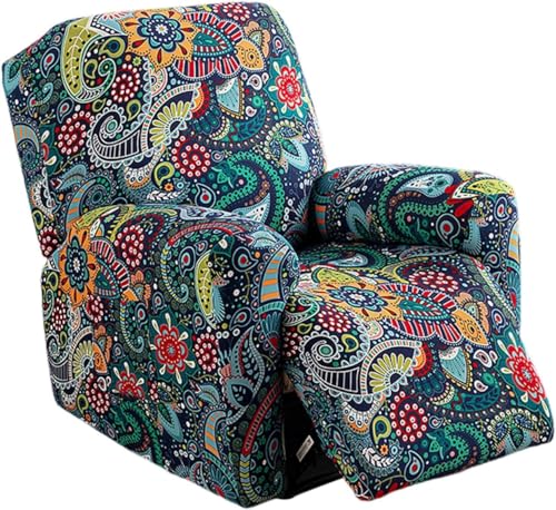 Sesselhusse 4-teilig Für Relaxsessel Stuhlhussen Für Fernsehsessel, Relaxliege, Couch, Sessel Bezug Mit Tasche Waschbarer Möbelschutz Gegen Flecken, Kratzer, Abnutzung(Style C) von Generic