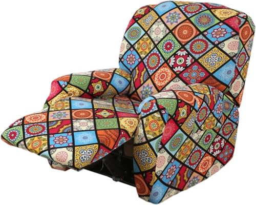 Sesselhusse 4-teilig Für Relaxsessel Stuhlhussen Für Fernsehsessel, Relaxliege, Couch, Sessel Bezug Mit Tasche Waschbarer Möbelschutz Gegen Flecken, Kratzer, Abnutzung(Style D) von Generic
