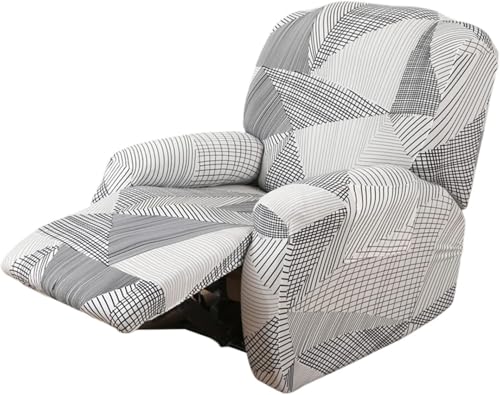 Sesselhusse 4-teilig Für Relaxsessel Stuhlhussen Für Fernsehsessel, Relaxliege, Couch, Sessel Bezug Mit Tasche Waschbarer Möbelschutz Gegen Flecken, Kratzer, Abnutzung(Style J) von Generic