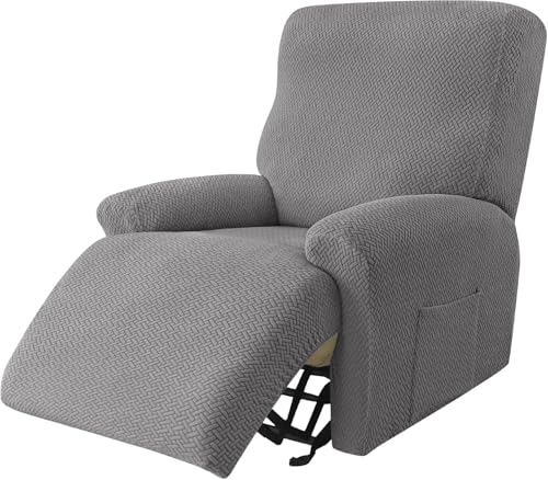Sesselhusse 4-teilig Für Relaxsessel Stuhlhussen Für Fernsehsessel, Relaxliege, Couch, Sessel Bezug Mit Tasche Waschbarer Möbelschutz Gegen Flecken, Kratzer, Abnutzung(Style M) von Generic
