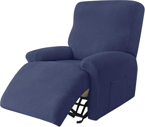 Sesselhusse 4-teilig Für Relaxsessel Stuhlhussen Für Fernsehsessel, Relaxliege, Couch, Sessel Bezug Mit Tasche Waschbarer Möbelschutz Gegen Flecken, Kratzer, Abnutzung(Style P) von Generic