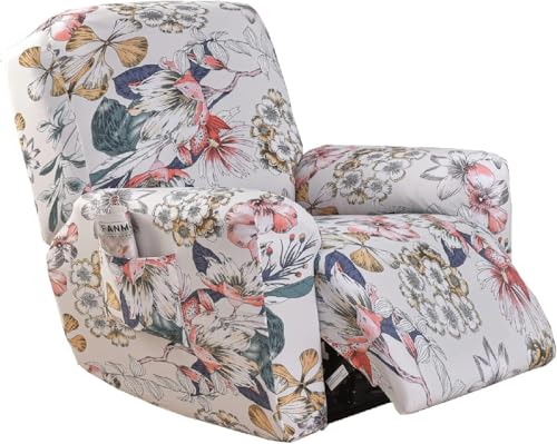 Sesselhusse 4-teilig Für Relaxsessel Stuhlhussen Für Fernsehsessel, Relaxliege, Couch, Sessel Bezug Mit Tasche Waschbarer Möbelschutz Gegen Flecken, Kratzer, Abnutzung(Style Q) von Generic