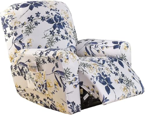 Sesselhusse 4-teilig Für Relaxsessel Stuhlhussen Für Fernsehsessel, Relaxliege, Couch, Sessel Bezug Mit Tasche Waschbarer Möbelschutz Gegen Flecken, Kratzer, Abnutzung(Style R) von Generic