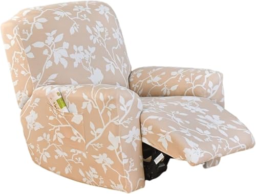 Sesselhusse 4-teilig Für Relaxsessel Stuhlhussen Für Fernsehsessel, Relaxliege, Couch, Sessel Bezug Mit Tasche Waschbarer Möbelschutz Gegen Flecken, Kratzer, Abnutzung(Style V) von Generic