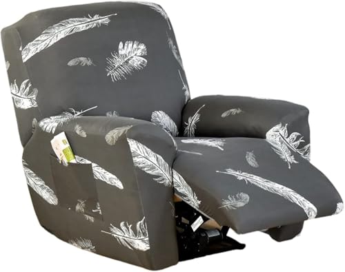 Sesselhusse 4-teilig Für Relaxsessel Stuhlhussen Für Fernsehsessel, Relaxliege, Couch, Sessel Bezug Mit Tasche Waschbarer Möbelschutz Gegen Flecken, Kratzer, Abnutzung(Style W) von Generic