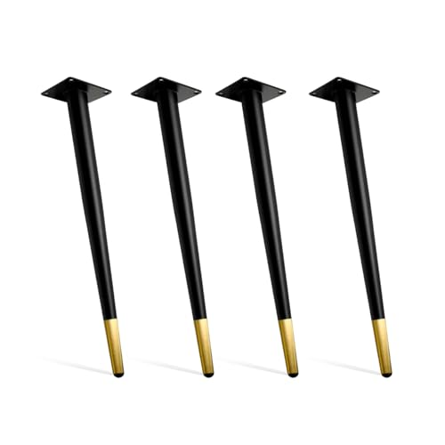 Set mit 4 Möbelfüßen aus Metall – konische Tischbeine für Couchtische, Bänke, Stühle und Kommoden – verstellbare Füße – Höhe 65 cm – Set mit 4 verstellbaren Möbelfüßen von Generic