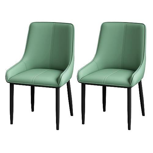 Set of 2 Dining Room Chairs, Faux Leather Upholstered Dining Chairs, Kitchen Side Chairs, Living Room Chairs with Metal Legs von Generic