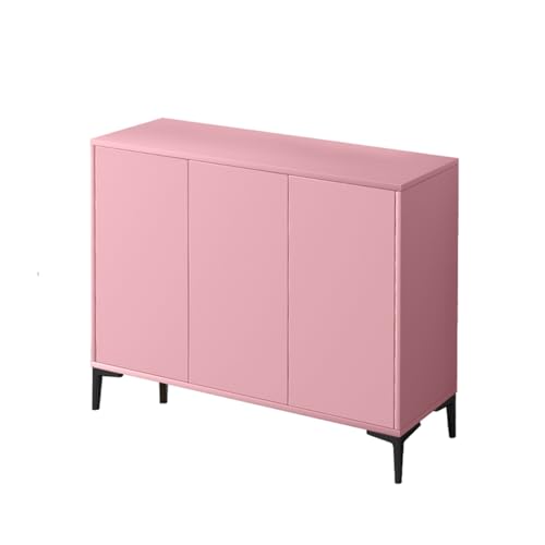 Shoe Cabinet Shoe Rack with 2 Flip Drawers Entrance Hallway Free Standing with High Leg Design for Heels Boots Slippers for Closet Living Room Bedroom (Pink) Medium von Generic