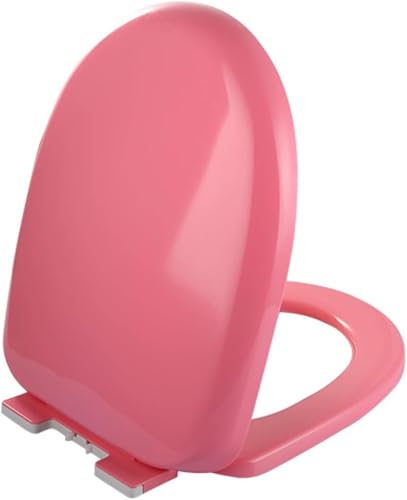 Sicherer Pp-toilettensitz, Ovale Toilettensitze U-Form Mit Leiser Polsterung, Schnellverschlussscharnier, Universeller Toilettensitzbezug Für Alle Armaturen In Standardgröße, Pink von Generic