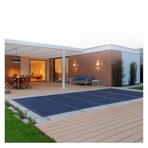 Sicherheitsabdeckung for Einbaupools Netz-Poolabdeckung for Einbaupools Winter-Poolabdeckung Inklusive Montagematerial, Robust Und Verschleißfest(Green,Dia 5.2m(17ft)) von Generic