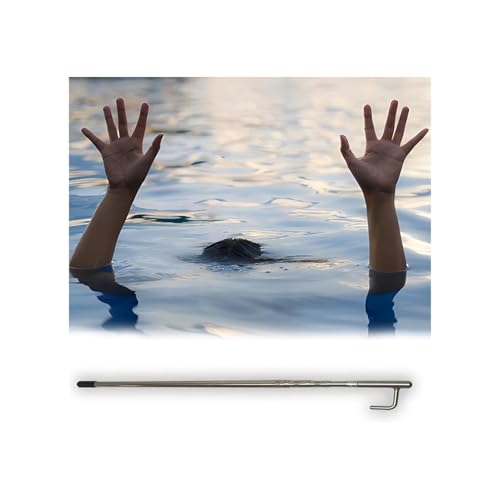 Sicherheitshaken Poolstange Edelstahl Teleskop-Rettungshaken, Tragbare Schwimmbecken-Rettungsstange Mehrzweck, Notfall-Schutzausrüstung Für Schwimmclubs/Yachten(5.2ft~20.3ft) von Generic