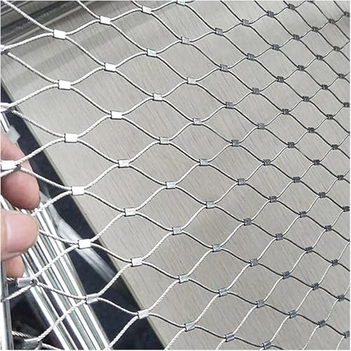Sicherheitsnetz Für Rai Flexibles Edelstahlseilgeflecht, Langlebiges Hirschzaunnetz, 2,5 Mm Drahtdurchmesser, Tiergeflügel-barrierezaun, Mesh 10cm, 6.6x65.6ft/2x20m Sicherheitsnetz Für Rai Flexibles Edelstahlseilgeflecht, Langlebiges Hirschzaunnetz, 2,5 Mm Drahtdurchmesser, Tiergeflügel-barrierezaun, Mesh 10cm, 6.6x65.6ft/2x20m von Generic