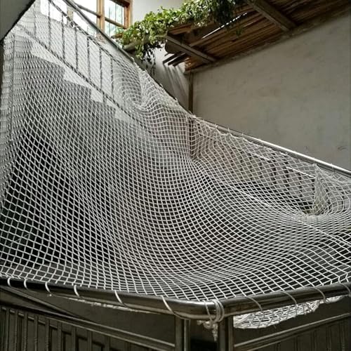 Sicherheitstreppe Schienennetz Spielplatznetz Kletternetz Schutz Zaun Dekor Mesh Frachtseil Hochleistungsnetz Für Kindersicherung, 10cm Mesh, 3x6m(10x20ft) von Generic