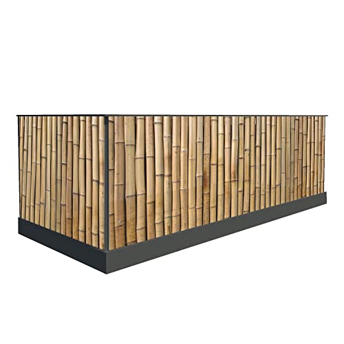 Sichtschutz für den Balkon 100cm hoch oder andere - Windschutz balkonsichtschutz - Balkonumrandung sichtschutz - Sichtschutzmatte (100 x 50 cm, Muster 3) von Generic