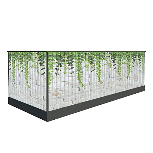Sichtschutz für den Balkon 100cm hoch oder andere - Windschutz balkonsichtschutz - Balkonumrandung sichtschutz - Sichtschutzmatte (800 x 100 cm, Muster 16) von Generic