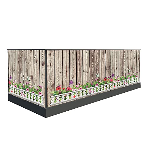 Sichtschutz für den Balkon 100cm hoch oder andere - Windschutz balkonsichtschutz - Balkonumrandung sichtschutz - Sichtschutzmatte (800 x 100 cm, Muster 21) von Generic