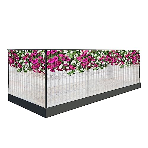 Sichtschutz für den Balkon 100cm hoch oder andere - Windschutz balkonsichtschutz - Balkonumrandung sichtschutz - Sichtschutzmatte (800 x 90 cm, Muster 25) von Generic